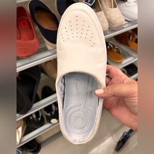 Nike Women’s Cream Slip-On Perforated Mule